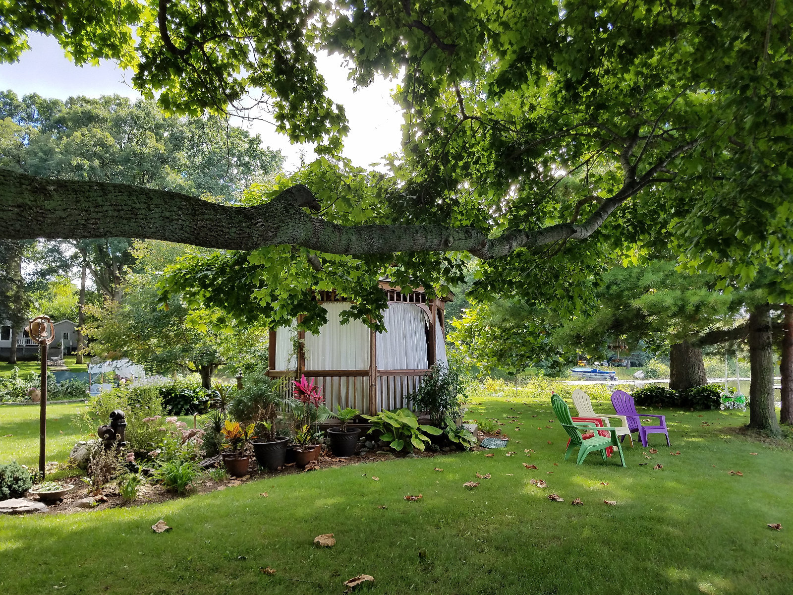 Backside view of the Cedar Gazebo